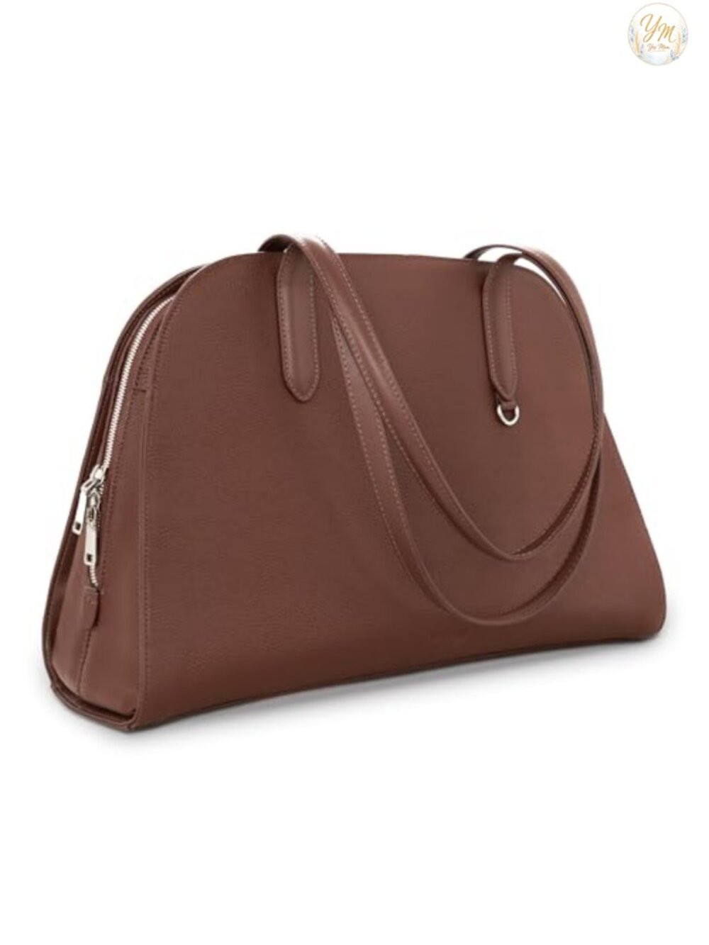 Genuine Leather Tote Bag for Women Work Travel Multi-Pocket Purse Handbag